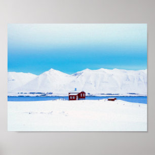 Póster cabaña de Islandia