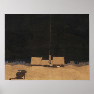 Póster Cabaña de Juan Bauer- en el pie de la montaña