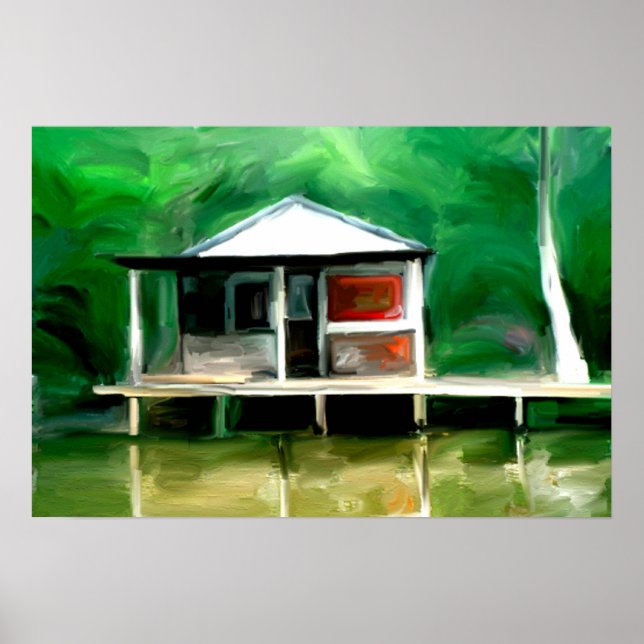 Póster Cabaña de la ciénaga de Louisiana (Frente)