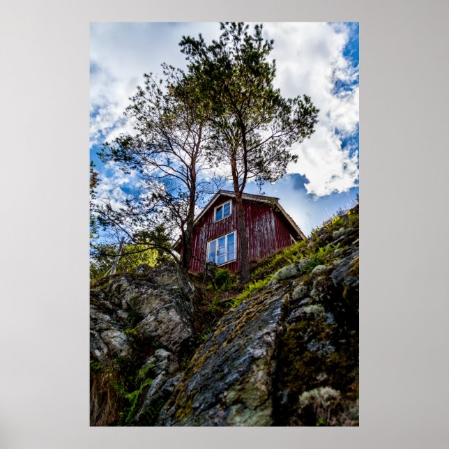 Póster Cabaña de montaña (Frente)