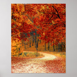 Póster Cabaña de otoño de otoño Oficina Destino de Destin