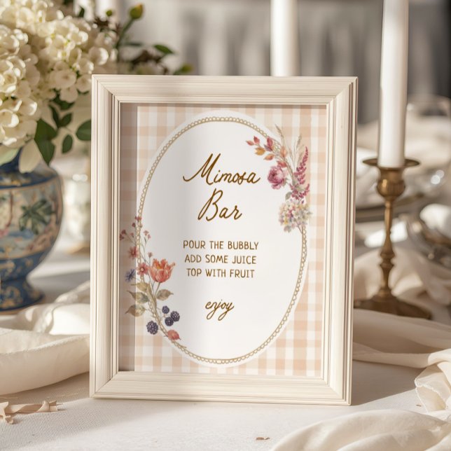 Póster Cabaña de Otoño enamorarse Gingham Mimosa Bar (Subido por el creador)