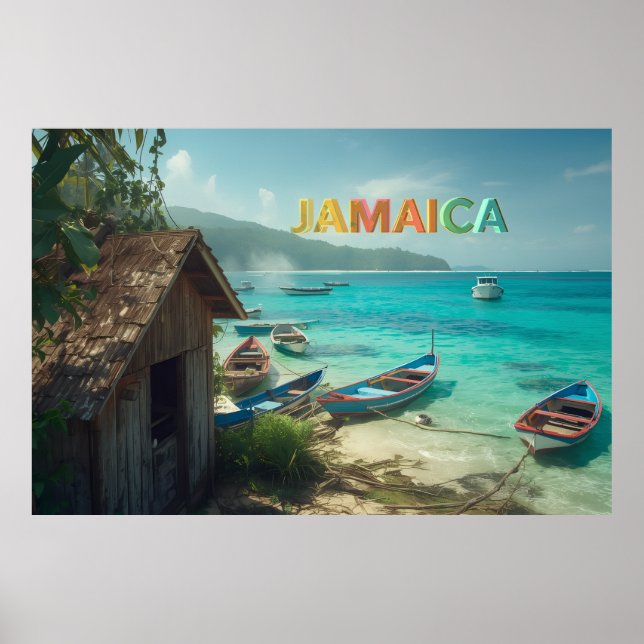 Póster cabaña de pesca jamaica (Frente)