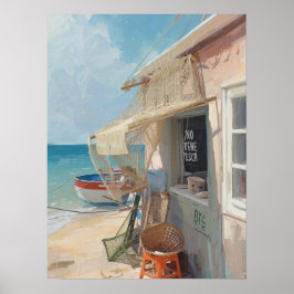 Póster cabaña de pescado de Bonaire