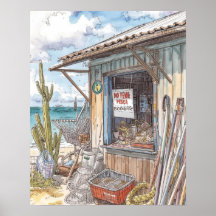 Cabaña de pescado de Bonaire agotada