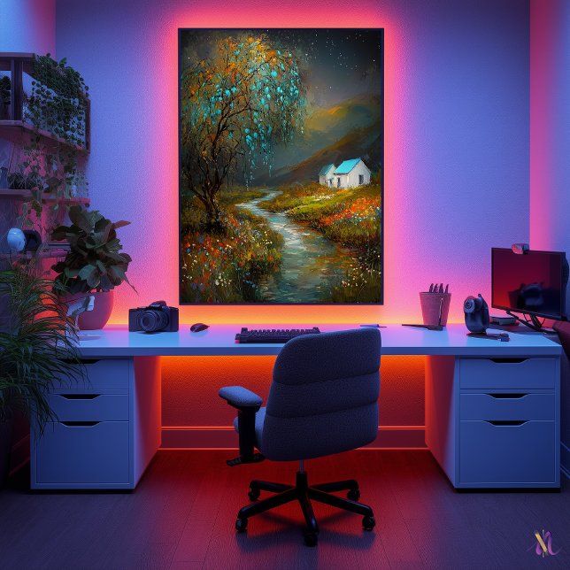 Póster Cabaña del río estrellado - Campiña soñadora (Subido por el creador)