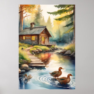 Póster Cabaña en el río 1