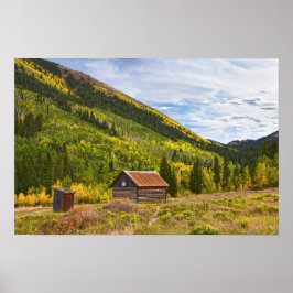 Póster Cabaña en la ciudad fantasma de Ashcroft, Colorado