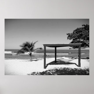Póster Cabana en la playa - Labedee Haiti 2012 BW 3534
