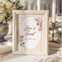 Cabaña Enamorarse Gingham El Amor es Dulce
