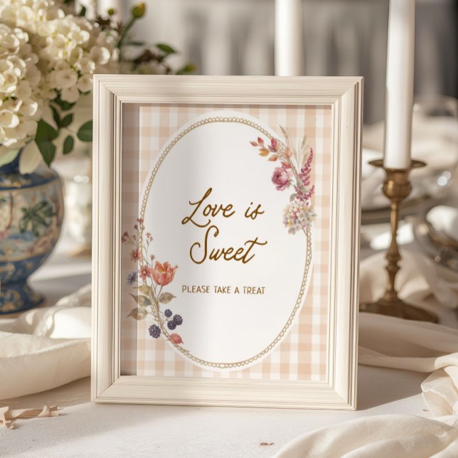 Póster Cabaña Enamorarse Gingham El Amor es Dulce (Subido por el creador)