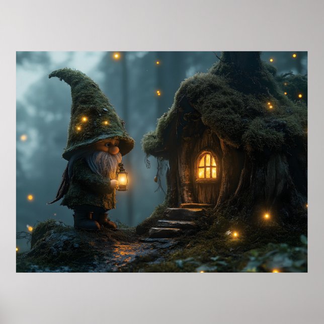 Póster Cabaña encantada de Gnome a la luz de la luna: Fan (Frente)