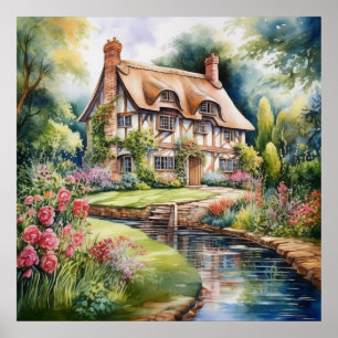 Póster Cabaña inglesa