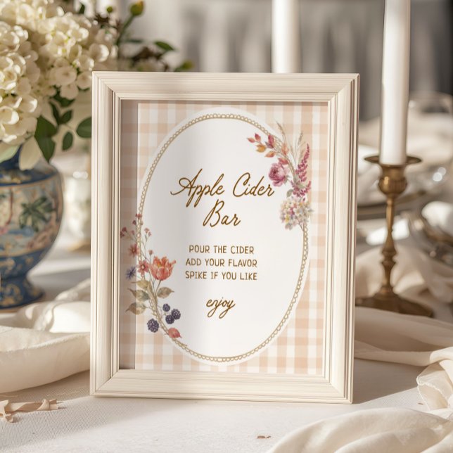Póster Cabaña Otoño Enamorarse Gingham Sign de Sidra de M (Subido por el creador)