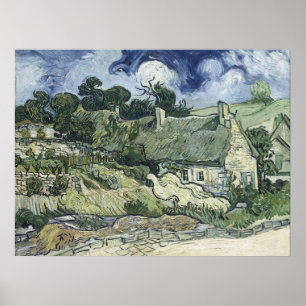 Póster Cabañas con Techo de Paja en Cordeville, Vincent v