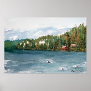 Póster Cabañas de montaña en Carnelian Bay, Lago Tahoe