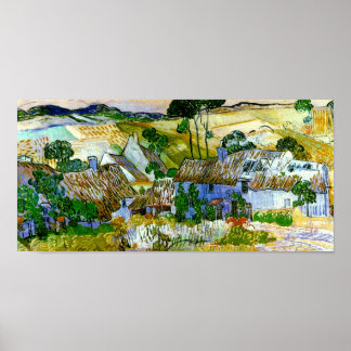 Póster Cabañas de paja de un Bella Artes de Hill Van Gogh