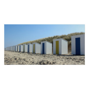 Póster Cabañas de playa, Cadzand-Bad, Países Bajos