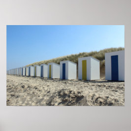 Póster Cabañas de playa, Cadzand-Bad, Países Bajos