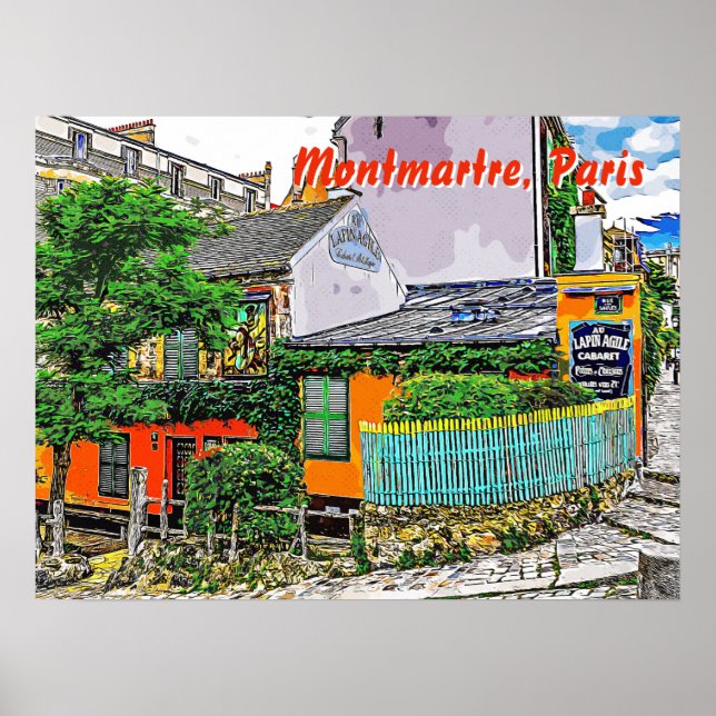 Póster Cabaret Au Lapin Agile. París, Francia. (Frente)