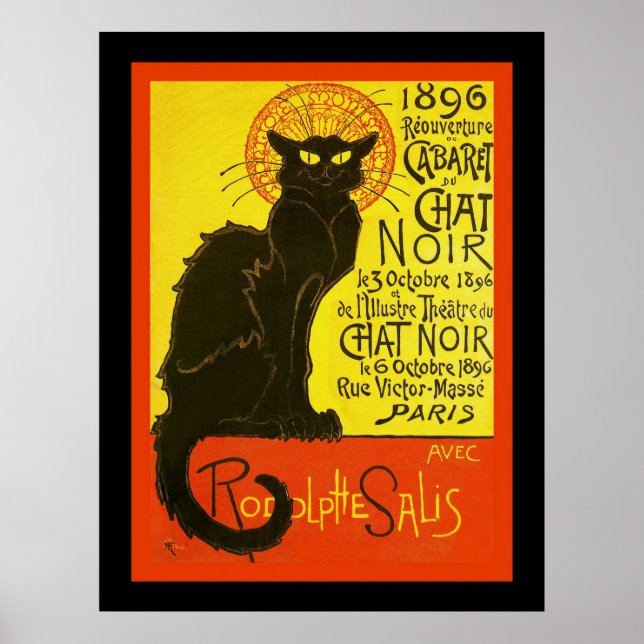 Póster Cabaret du Chat Noir ~ Publicidad de época (Frente)