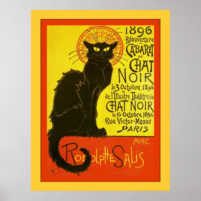 Póster Cabaret du Chat Noir ~ Publicidad de época (Frente)
