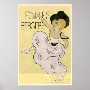 Póster Cabaret Folies Bergère Teatro de Música Parisino