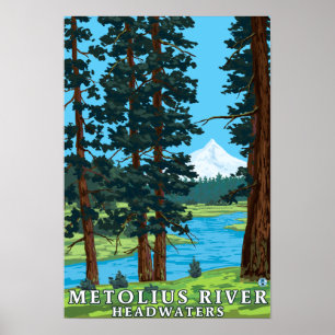 Póster Cabecera del río Metolius, Oregón