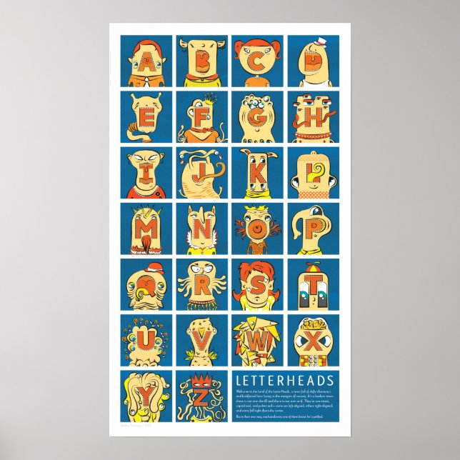 Póster Cabeceras de letra (Frente)