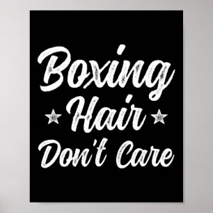 Póster Cabello de boxeo no le importa el divertido regalo