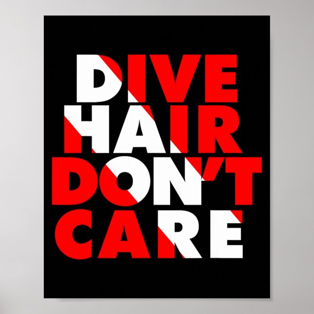 Póster Cabello de buceo no importa (Frente)