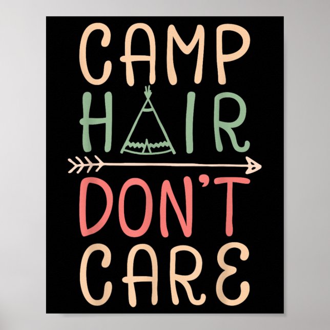 Póster Cabello de campamento no le importa a los Campeone (Frente)