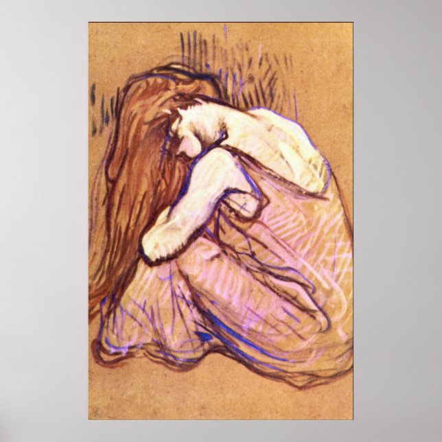 Póster Cabello de peinaje de Toulouse-Lautrec (Frente)