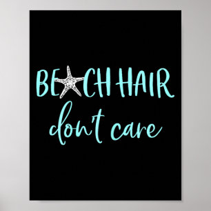 Póster Cabello de Playa Sin Importar - Divertido Verano