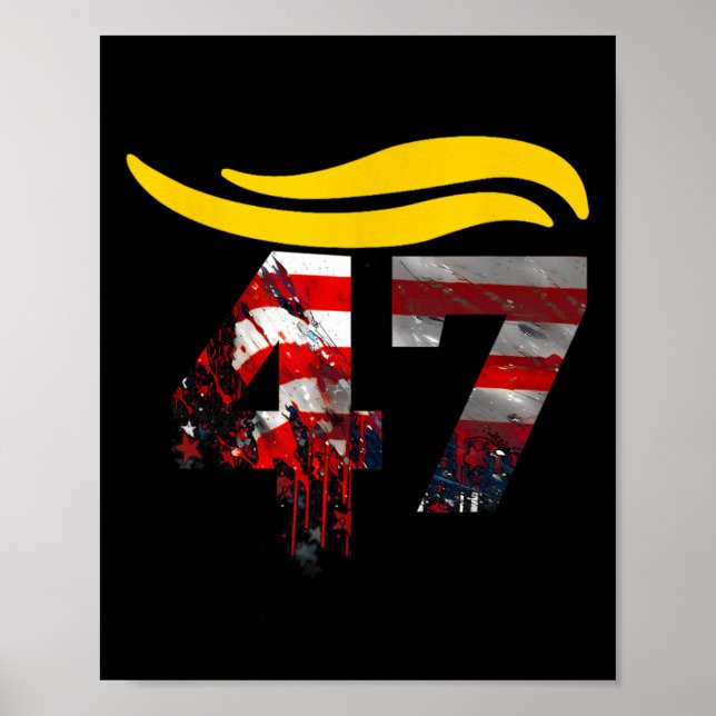 Póster Cabello Vintage 47 Trump 2  (Frente)