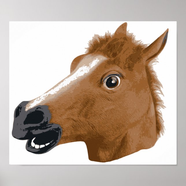 Póster Cabeza de caballo Máscara de Creepe (Frente)