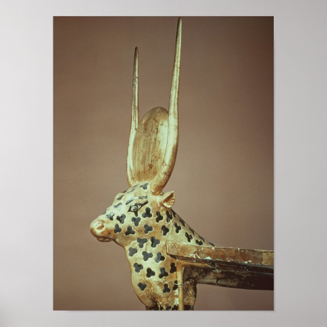 Póster Cabeza de cama funeraria en forma de vaca sagrada (Frente)