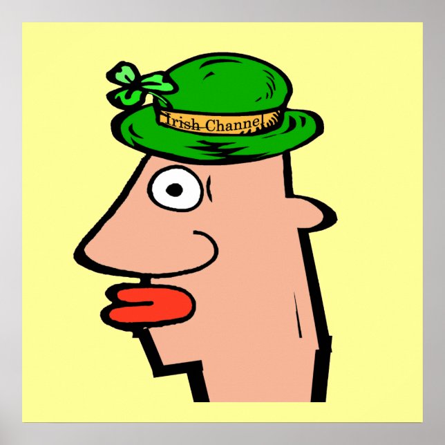 Póster Cabeza de canal irlandés (Frente)
