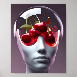 Póster Cabeza de cereza