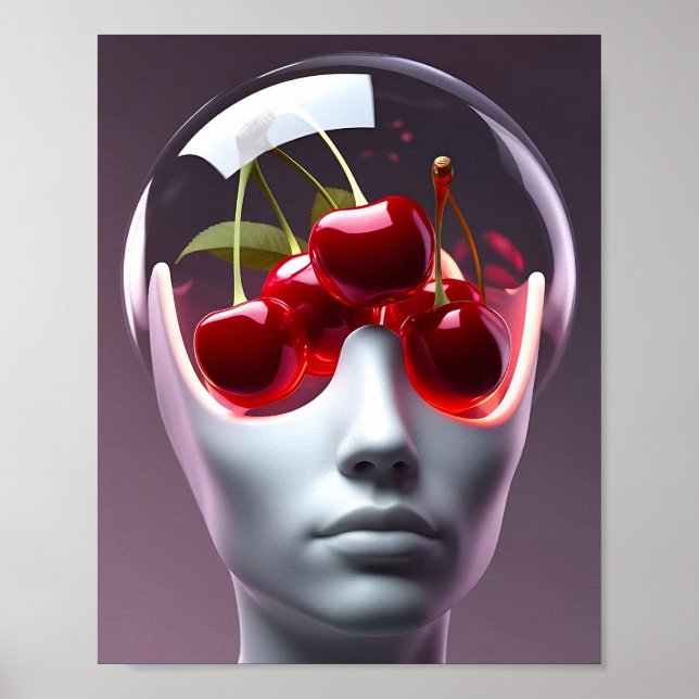 Póster Cabeza de cereza (Frente)