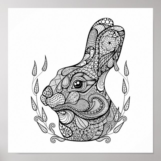 Póster Cabeza De Conejo Inspirada En La Batalla 2 (Frente)