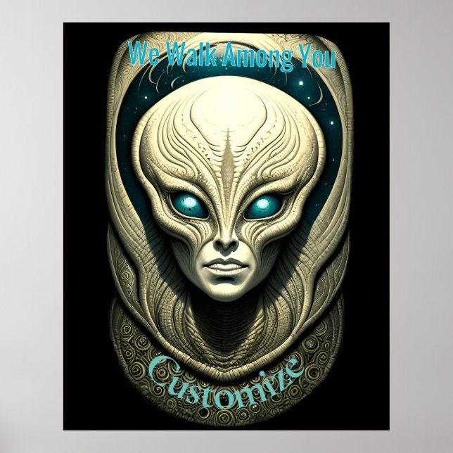Póster Cabeza de cráneo de Alien Thunder_Cove (Frente)