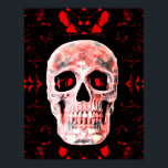 Póster Cabeza de cráneo Pop Art Gótico Negro Rojo Moderno<br><div class="desc">Cabeza de cráneo gótica poparte de la cultura moderna raspapbooking papel. Este papel es más del doble del espesor de papel de 18 libras de papel tisular para sus proyectos de desacoplamiento artesanal. Guay,  espeluznante,  negro rojo. Derechos de imagen de Marg Seregelyi Photography.</div>
