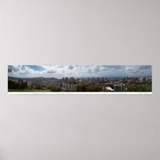 Póster Cabeza de diamante - Waikiki - Honolulu 180° Panor
