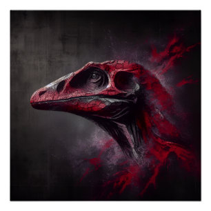 Póster Cabeza de dinosaurio extinta