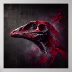 Póster Cabeza de dinosaurio extinta