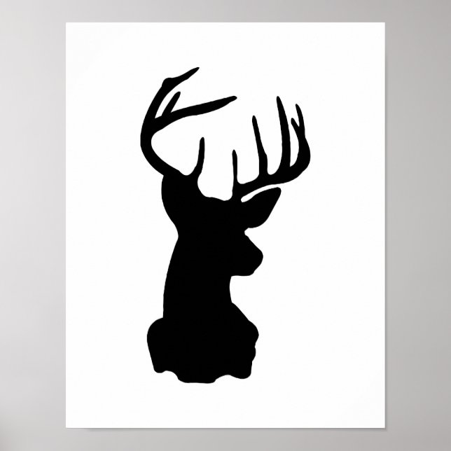 Póster Cabeza de estadio blanco y negro (Frente)
