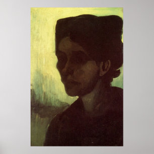 Póster Cabeza de joven campesina por Vincent van Gogh