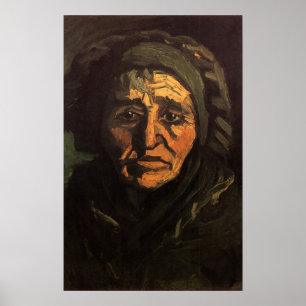 Póster Cabeza de la campesina Lace Cap por Vincent van Go