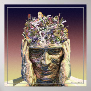 Póster Cabeza de la música